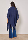 Oversized Textured Kaftan, Navy, large