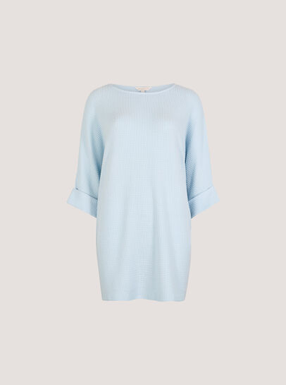 Soft-Touch Batwing Waffle Knit Top