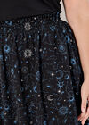 Curve Chiffon Constellation Midi Skirt, Blue, large