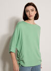 Soft Touch Drawstring Batwing Top, Mint, large