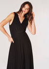 Robe Maxi Plissée Sparkle, Noir, grand