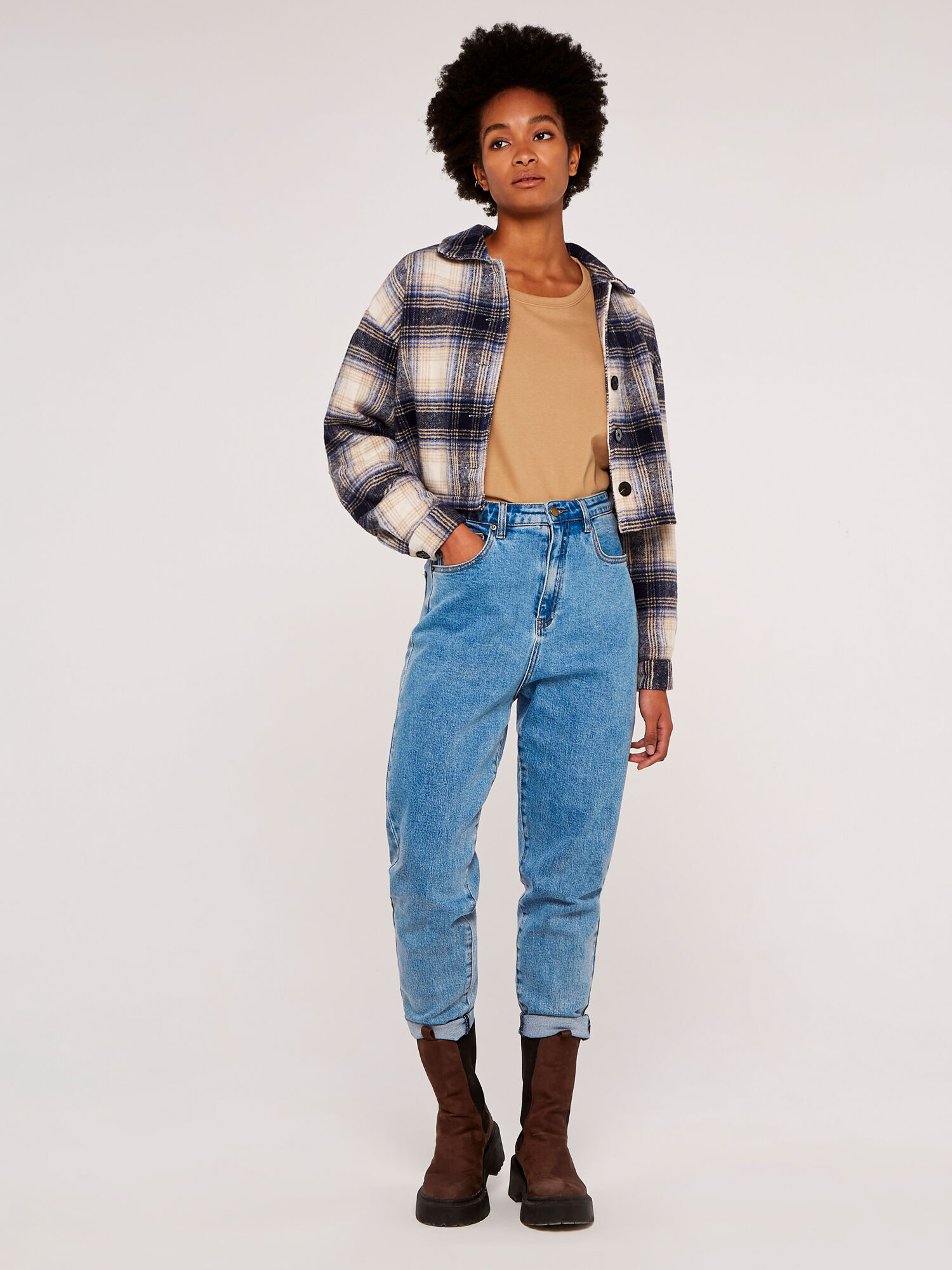 Plaid Crop Jacket