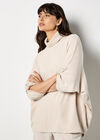 Soft Touch Roll Neck Top, Stone, large