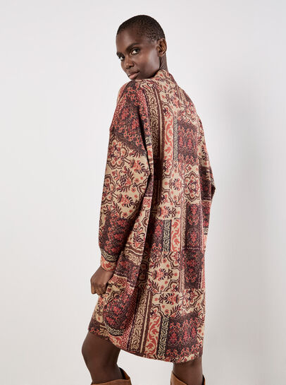 Ikat Patchwork Oversized Jumper Mini Dress