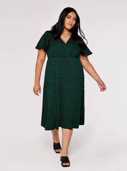Curve Wrap Midi Dress