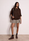 Soft Touch Batwing Top, Brown, large