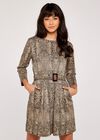 Snake Print Dress, Stone, large