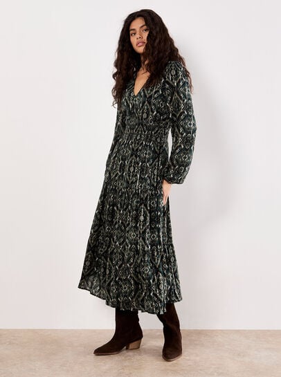 Smock Waist Tiered Dress