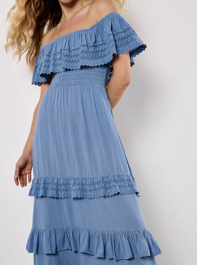 Bardot Lace Detail Maxi Dress