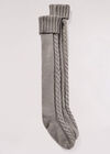 Long Leg Warming Socks, Grey, large