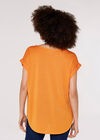Curved Hem Tee, Orange, large