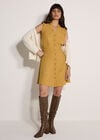 Ruffle Button-Down Mini Dress, Mustard, large