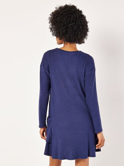 Soft Touch Rib Knit Mini Dress