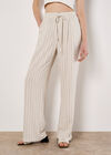 Straight Leg Pinstripe Woven Trousers, Stone, large