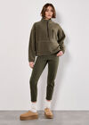Zip Down Premium Fleece Jumper, Khaki, large