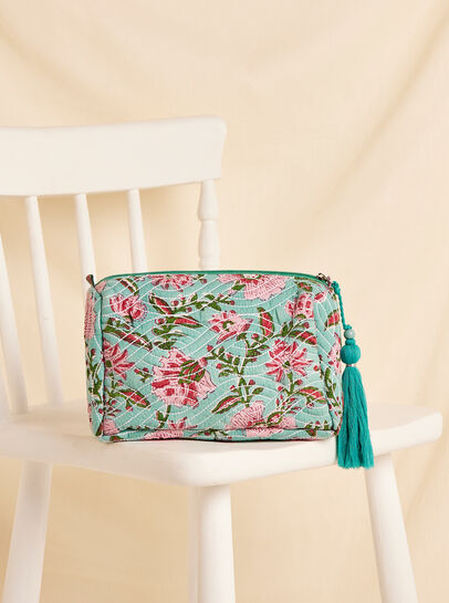 Floral Quilted Pouch