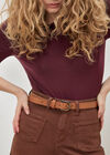 Giana High Waist Palazzo Jeans, Rust, large