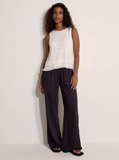 Crinkle Ruffle Chiffon Top