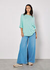 Soft Touch Batwing Top, Aqua - Turquoise, large