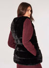 Soft Touch Faux Fur Gilet, Black, large