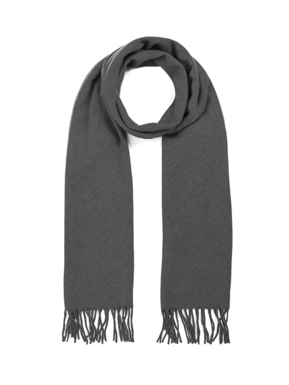 Classic Pashmina Style Scarf, Grey, large