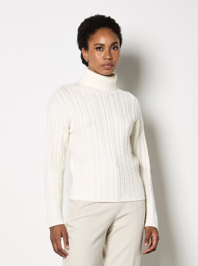 Turtle Neck Cable Front Jumper