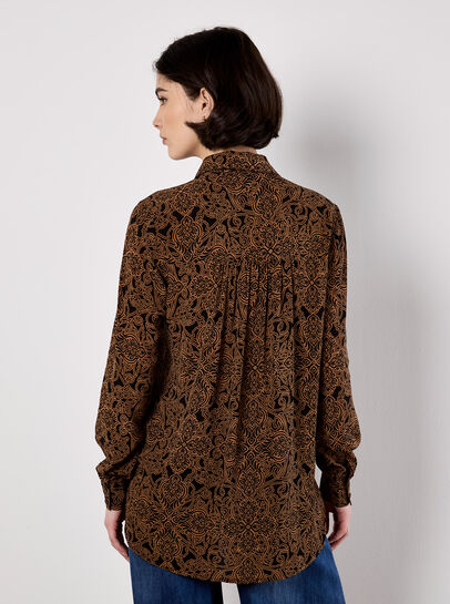 Art Deco Paisley Print Shirt