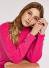 Fluffy Ribbed Jumper, Fuchsia, large