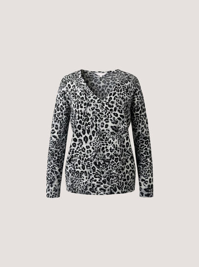 Leopard Print Lightweight Ribbed Jumper
