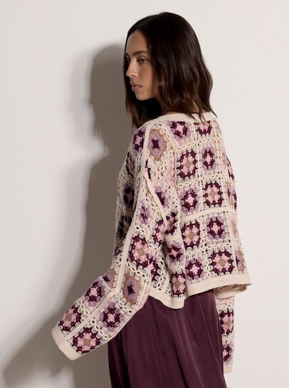 Crochet Squares Cropped Jumper