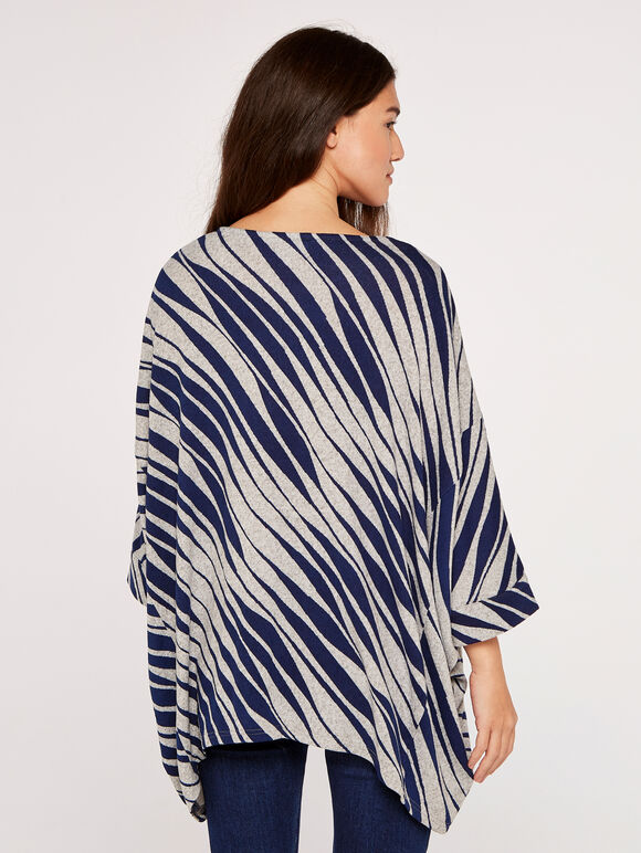 Diagonal Lines Top, Grey, large
