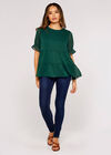 Recycled Crinkle Tiered Top, Green, large