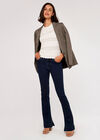 Lace Collar Knit Top, Cream, large
