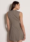Heritage Check Fit And Flare Mini Dress, Brown, large