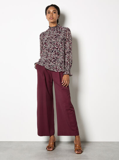 Animal Print Chiffon Top