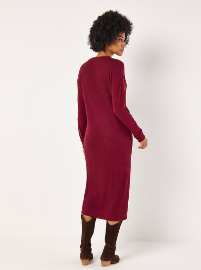 Ribbed Knit Midi Dress