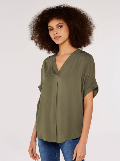 Chevron V Neck Top