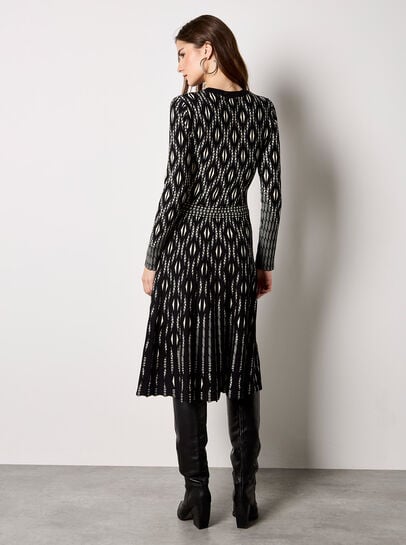 Diamond Knitted Midi Dress