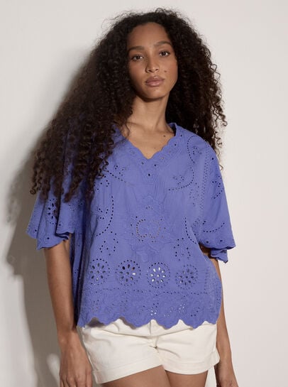 Embroidered Cotton Top
