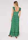 Ditsy Floral Maxi Dress, Green, large