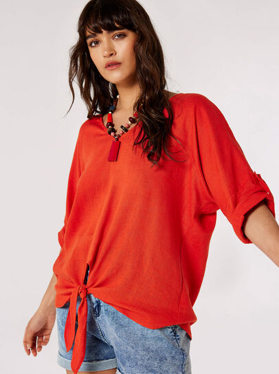 Line Mix Batwing Top