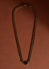 Multi Chain Heart Gold Tone Necklace, Gold, large