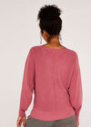 Centre Seam Jumper, Coral, large