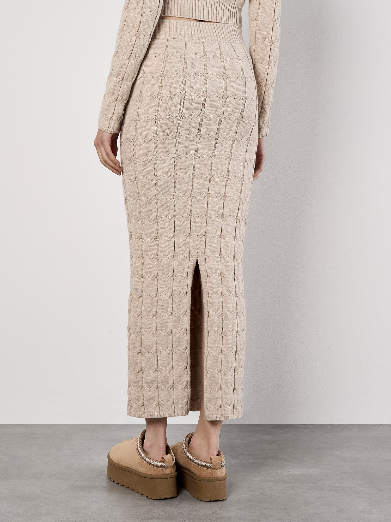 Cable Knit Maxi Skirt | Apricot Clothing