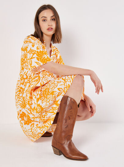 Tall Leather Cowboy Boots