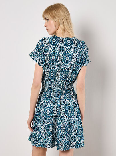 Batik Print Mini Dress