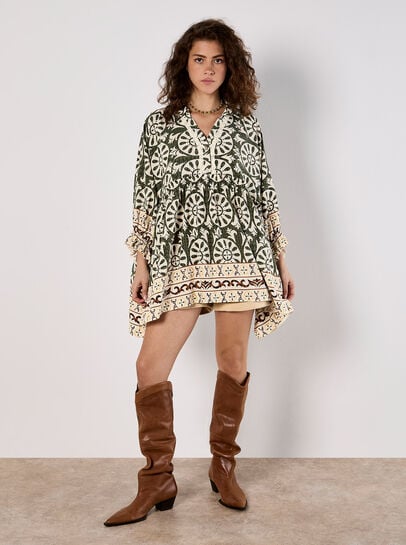 Block Print Oversized Shirt