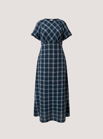 Check Print Midaxi Dress