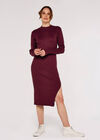 Bodycon Midi Dress, Burgundy, large