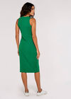 Ribbed Racer Midi Dress, Green, large